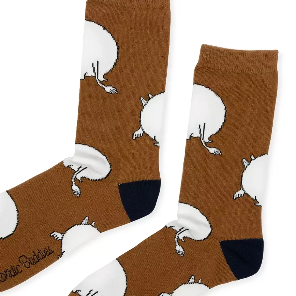 Moomin Sokker 40-45 Menn Klassisk "Butt" Brun