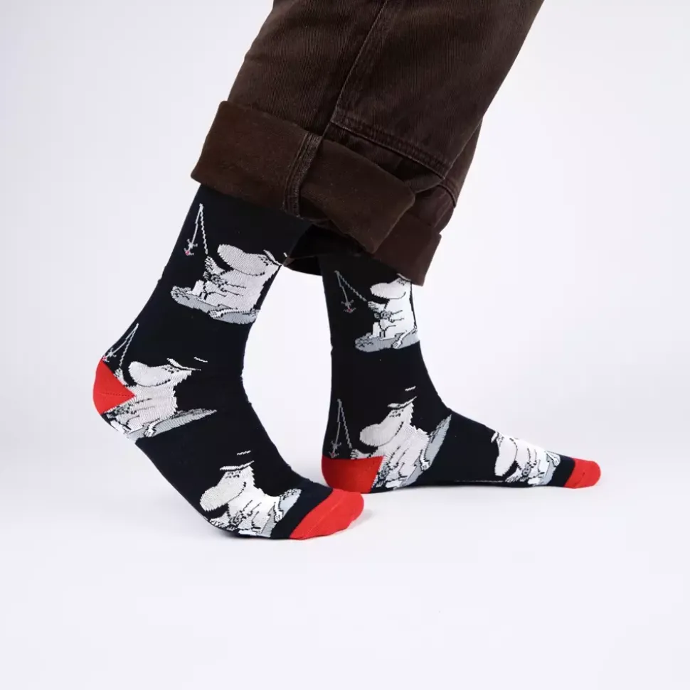 Moomin Sokker 40-45 Moominpappa Navy/Rød