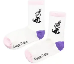 Moomin Sokker 36-42 Retro Lille My Hvit/Rosa/Lilla