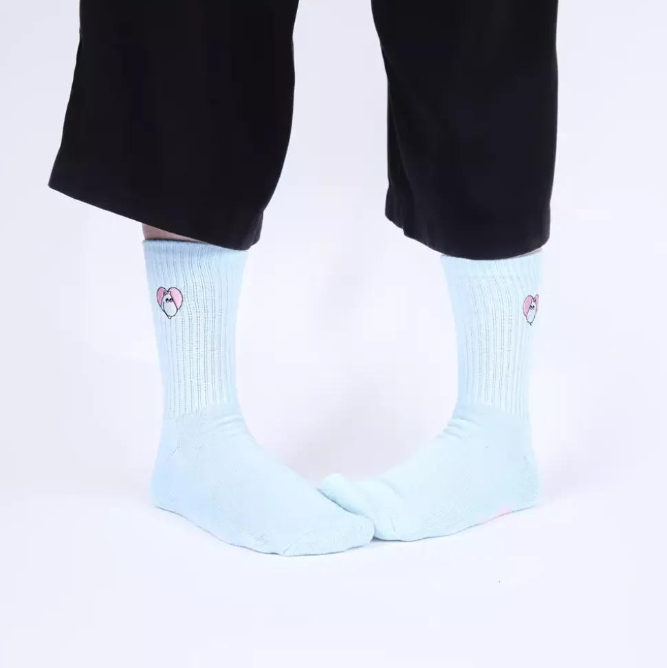 Moomin Sokker 36-42 Retro Moomin Love Lyseblå