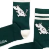 Moomin Sokker 40-45 Retro Moomin Mørk Grønn