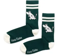 Moomin Sokker 40-45 Retro Moomin Mørk Grønn