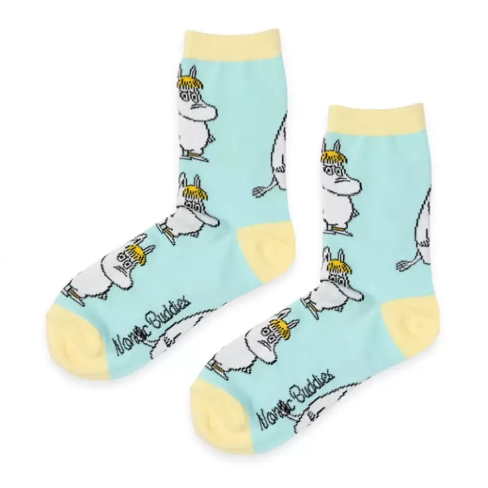 Moomin Sokker 36-42 Snorkmaiden Lyseblå