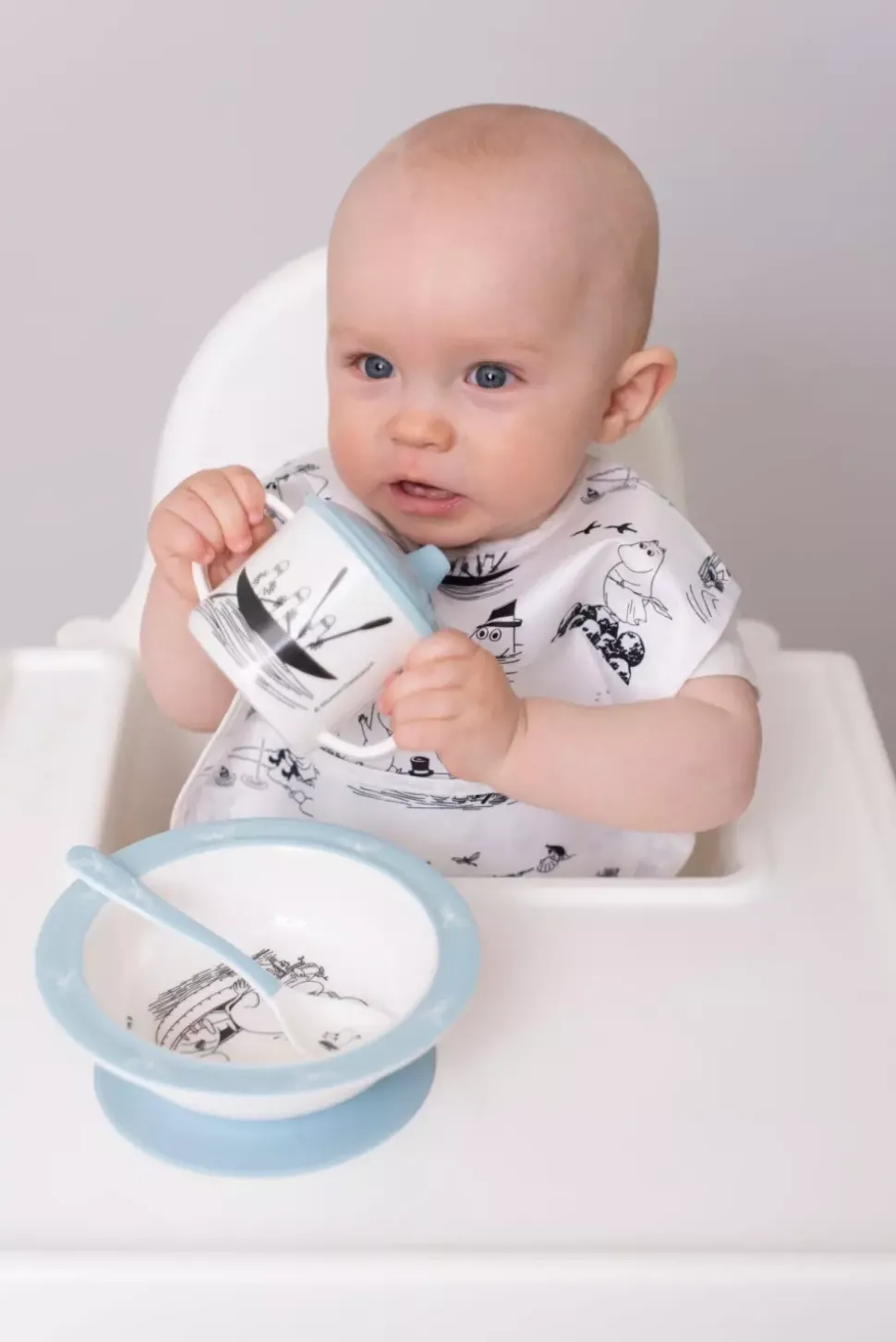 Moomin Suppetallerken Lyseblå