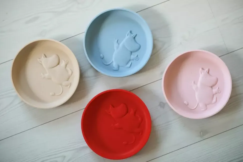Moomin Tallerken Med Sugekopp Rød