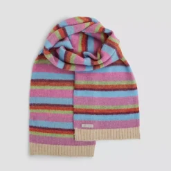 Morild Knit Mini Stripe Skjerf - Pastell mix