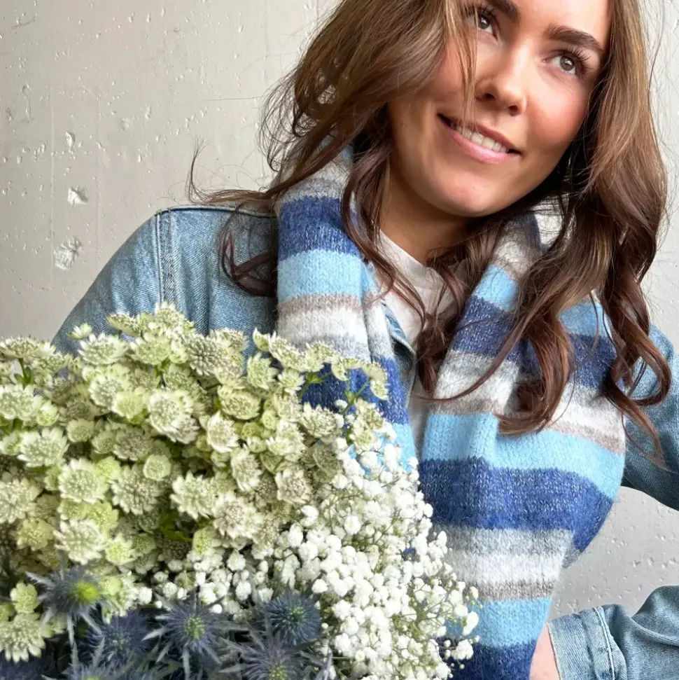 Morild Knit Mini Stripe Skjerf - Klassisk Mix