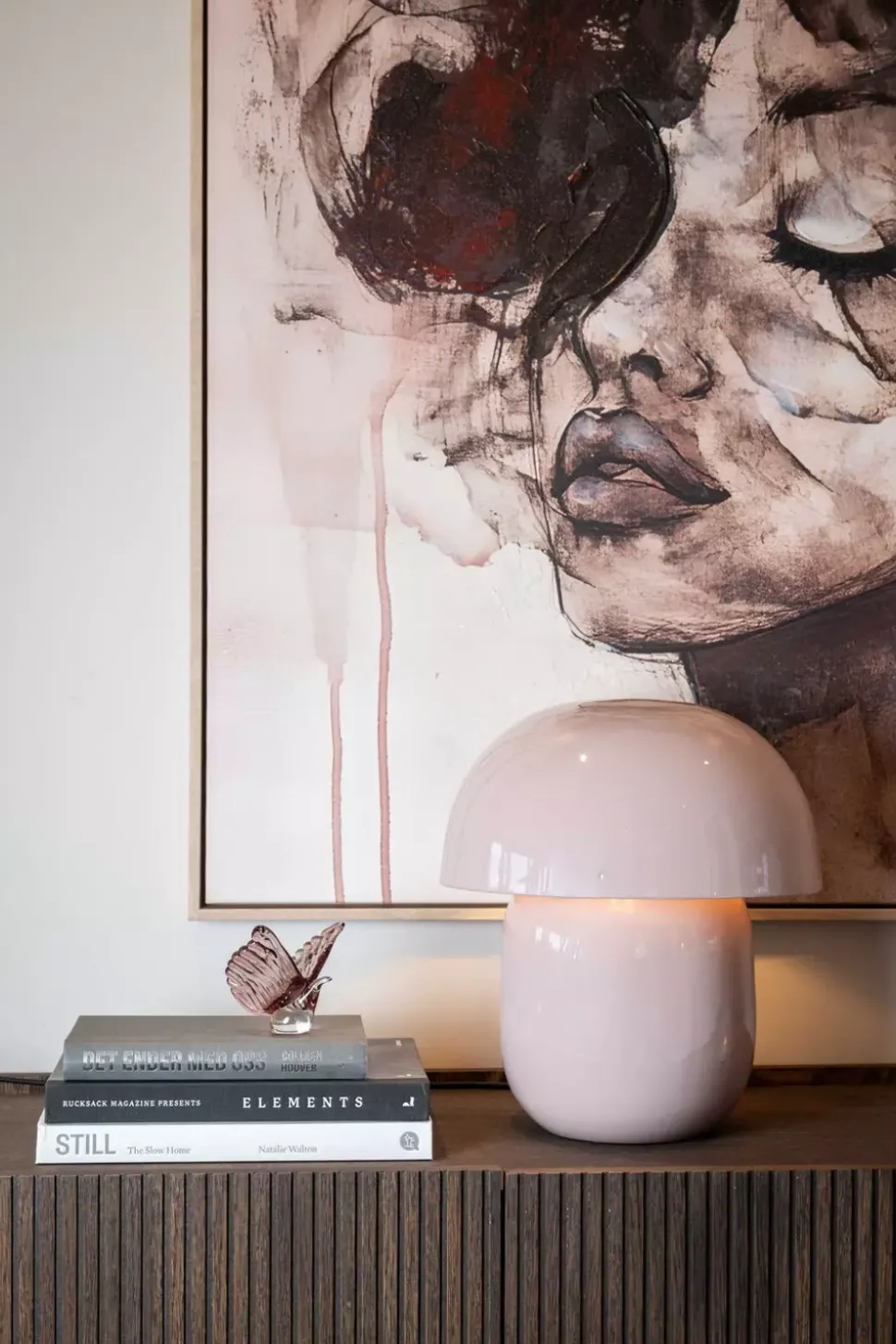 Mushroom Bordlampe Rosa