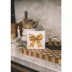 Napkin Kaffe Fancy bow gold/white