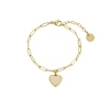 Noble Heart Armbånd Kremhvit/Gull