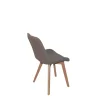 Nora - Spisestol Taupe 59x44x86cm Tekstil, metall