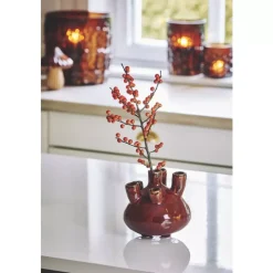 OMAR Vase D14,5 H14 cm red