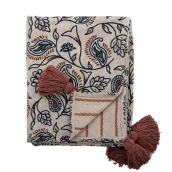 Paisley Pledd Resirkulert Bomull