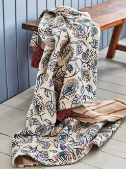 Paisley Pledd Resirkulert Bomull
