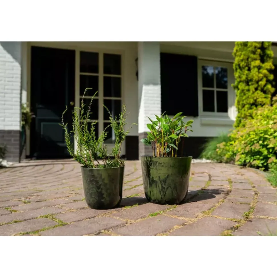 Palermo Blomsterpotte Grønn Marble D35 H32