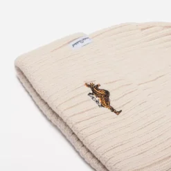 Pippi Beanie Brodert Beige