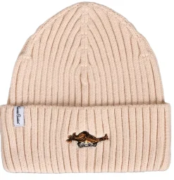 Pippi Beanie Brodert Beige