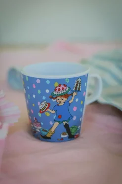 Pippi Bursdag Kopp Med Håndtak Blå