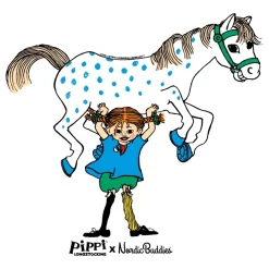 Pippi Sokker 36-42 Retro Opp/Ned Rosa