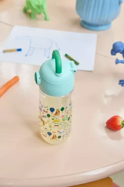 Plast Drikkeflaske For Barn Med Tivolitrykk - Mint