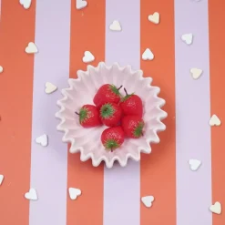 Pleated Skål Rosa D20