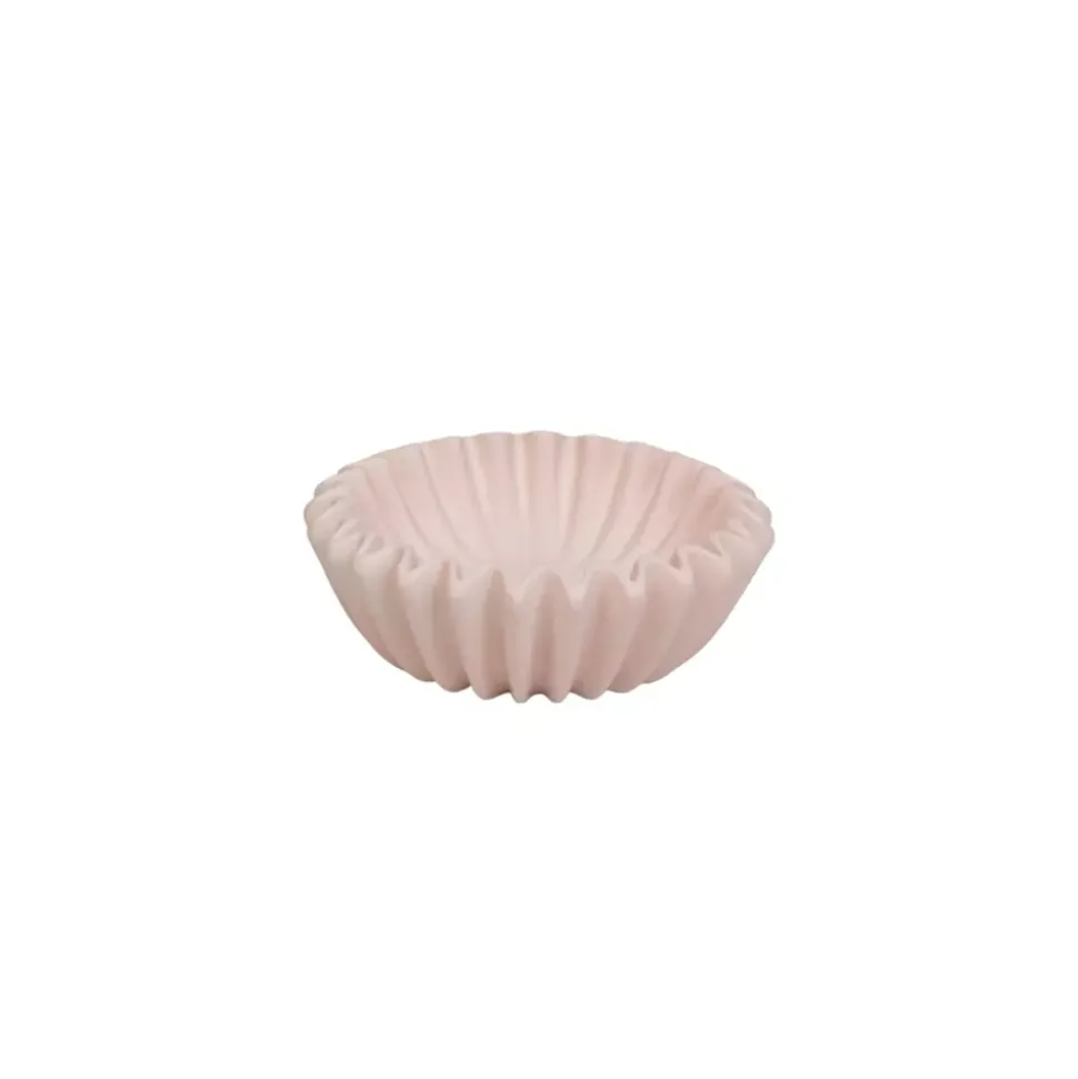 Pleated Skål Rosa D20