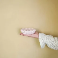 Pleated Skål Rosa D15
