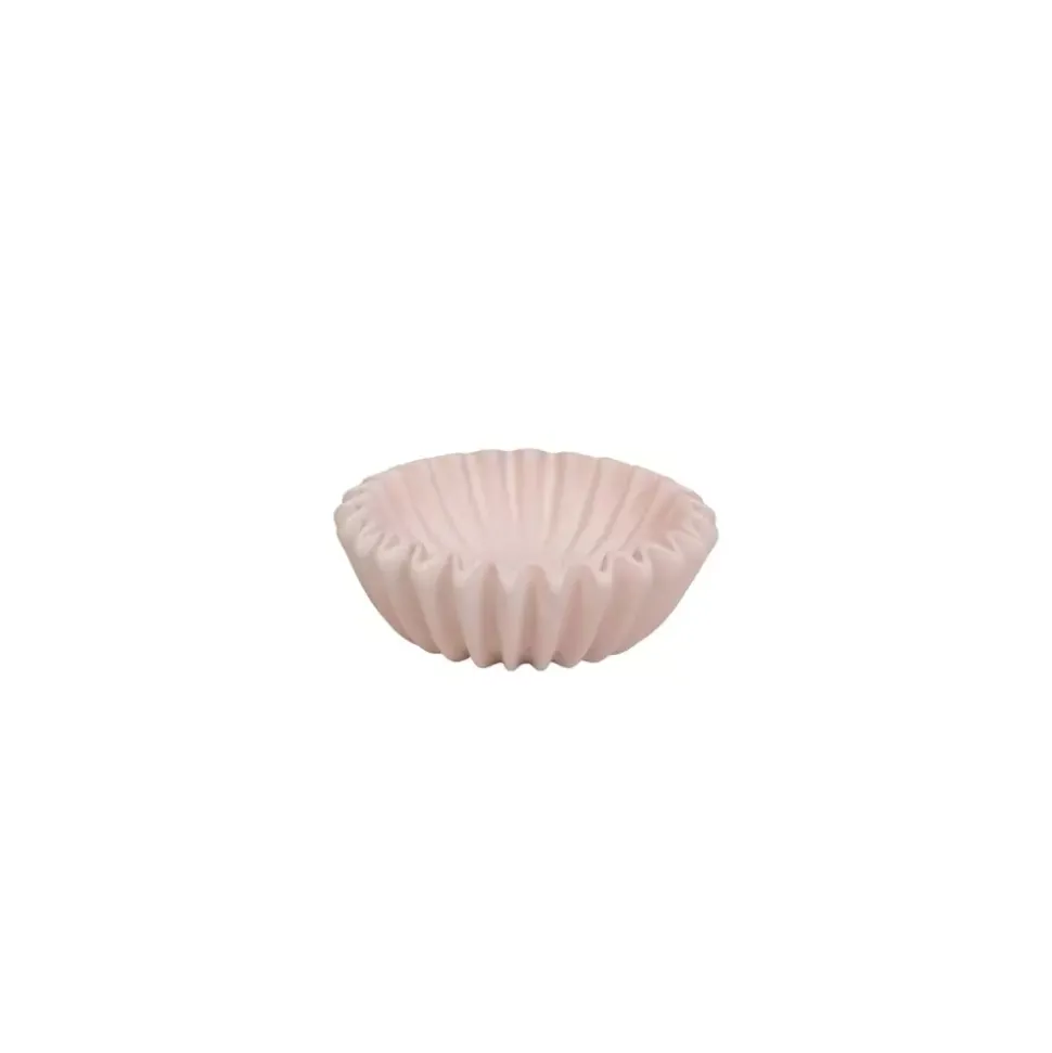 Pleated Skål Rosa D15
