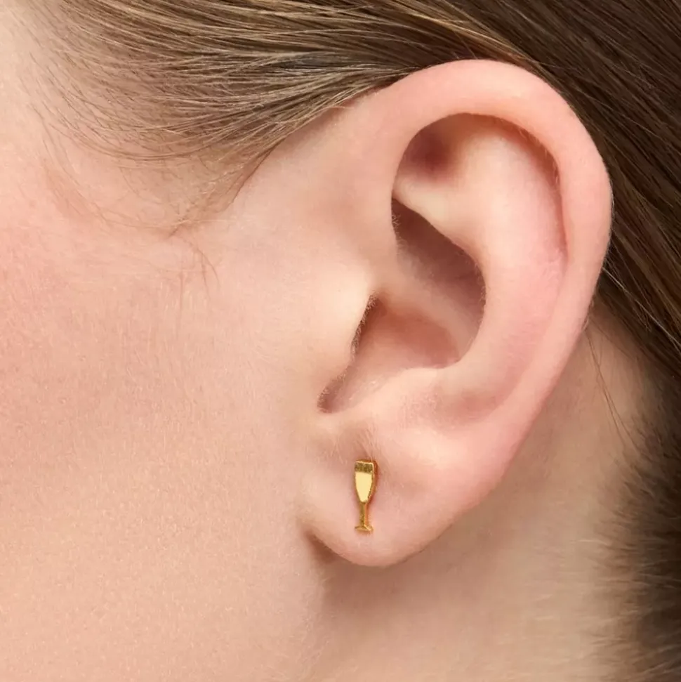 Pop Ørering Gullbelagt 1 stk