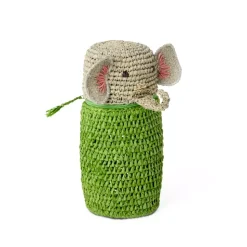 Raffia Heklet Penal / Veske I Elefantform