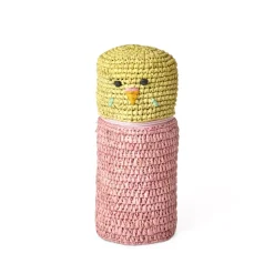 Raffia Heklet Penal / Veske I Undulatform