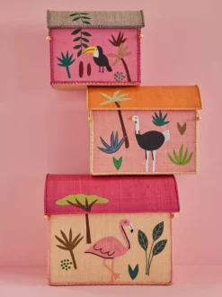 Raffia Oppbevaringshus Jungel 3stk
