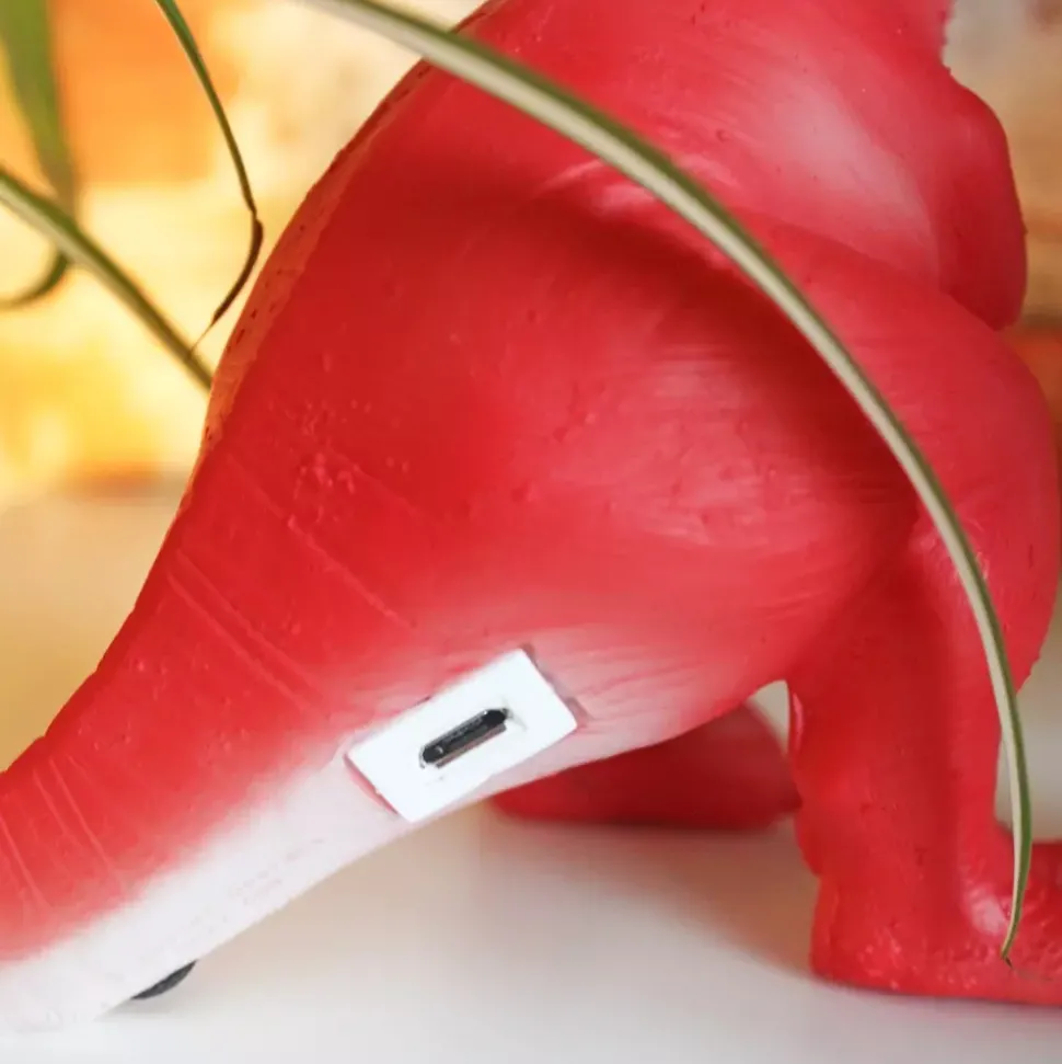 Rød T-Rex Mini Led Lampe