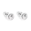 Øredobber - Hvit - 6mm Krystall - Just Oslo - Sølv