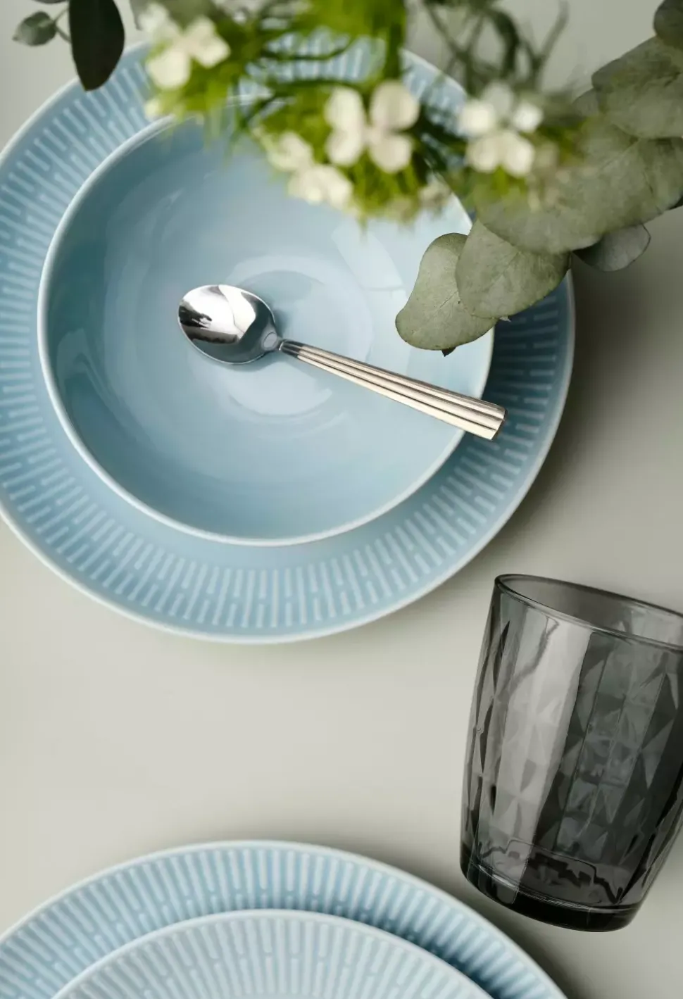 Relief Skål D15 Light Blue