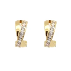 Øreringer I Kryss Krystaller 14 Mm G