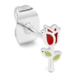 Rose Ørering Sølv 1 Stk
