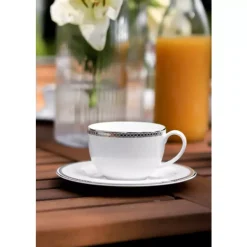 Royal Porcelain - Silver Paisley - Skål til kaffekopp