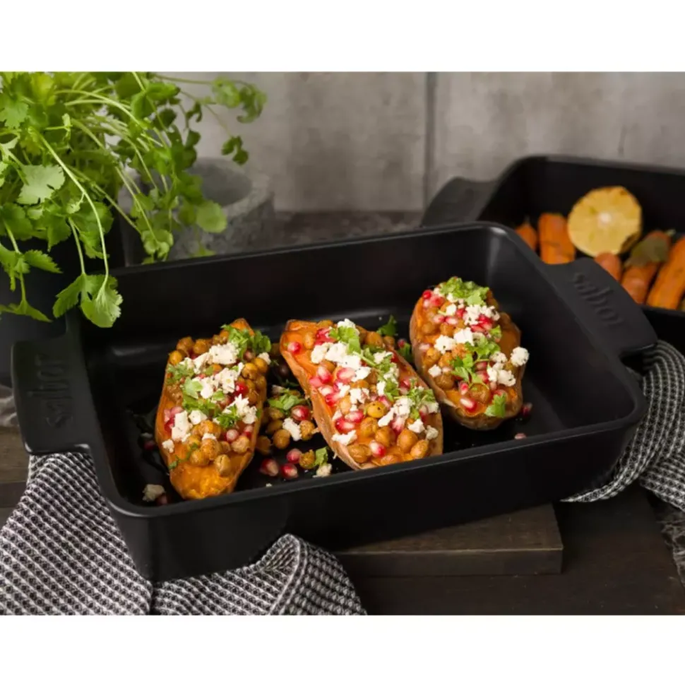 Sabor - Ildfast form 29 x 22 cm - 2,2 l Svart