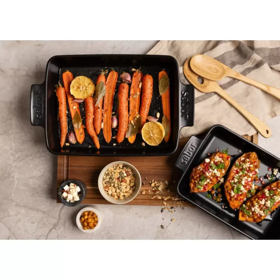 Sabor - Ildfast form 29 x 22 cm - 2,2 l Svart