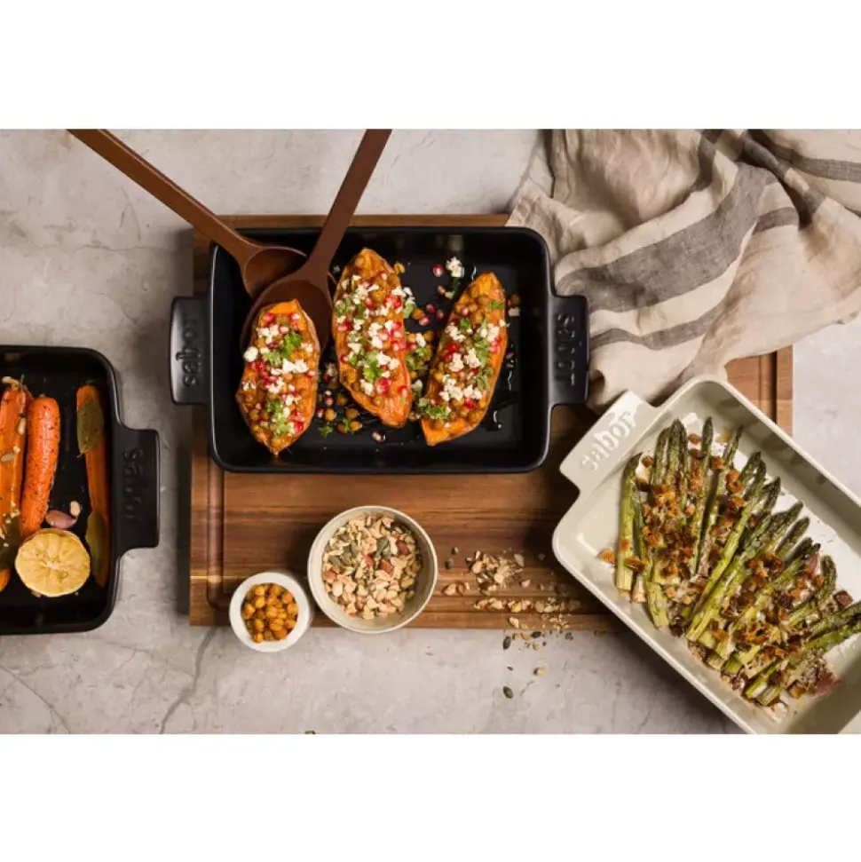 Sabor - Ildfast form 29 x 22 cm - 2,2 l Svart