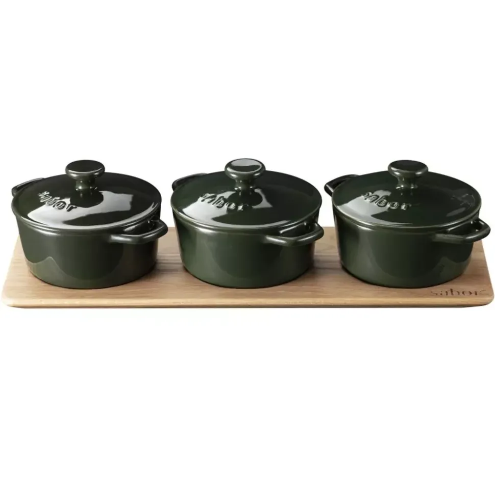 Sabor - Minigryter Ildfaste Former/Serveringssett s/3 - 0,3 l