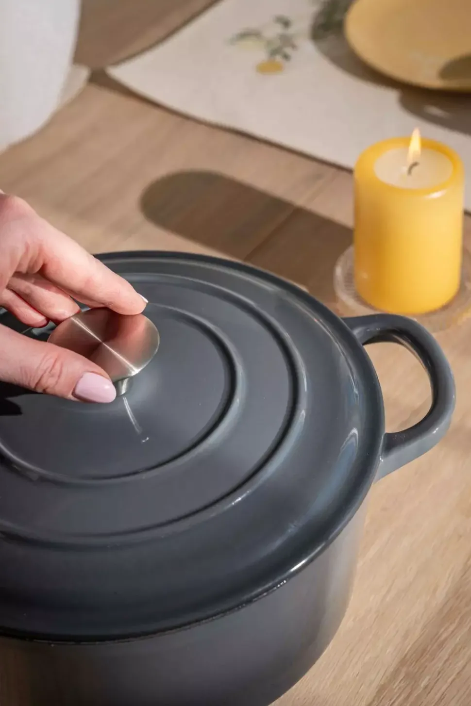 Sabor Støpejernsgryte Grå 6,5l