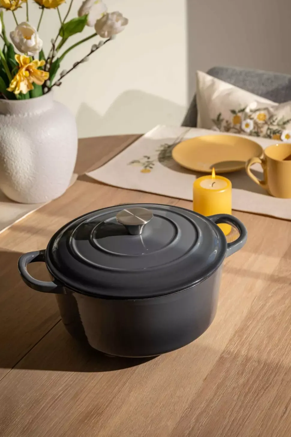 Sabor Støpejernsgryte Grå 4,2l