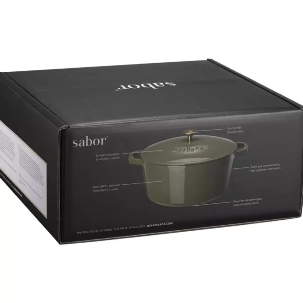 Sabor - Støpejernsgryte Grønn 6,7 l