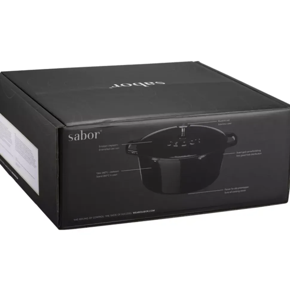 Sabor - Støpejernsgryte Sort 9,5 l