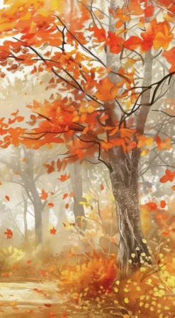 Serviett Autumn tree