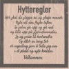Serviett Hytteregler