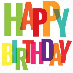 Serviett Lunsj Birthday letters