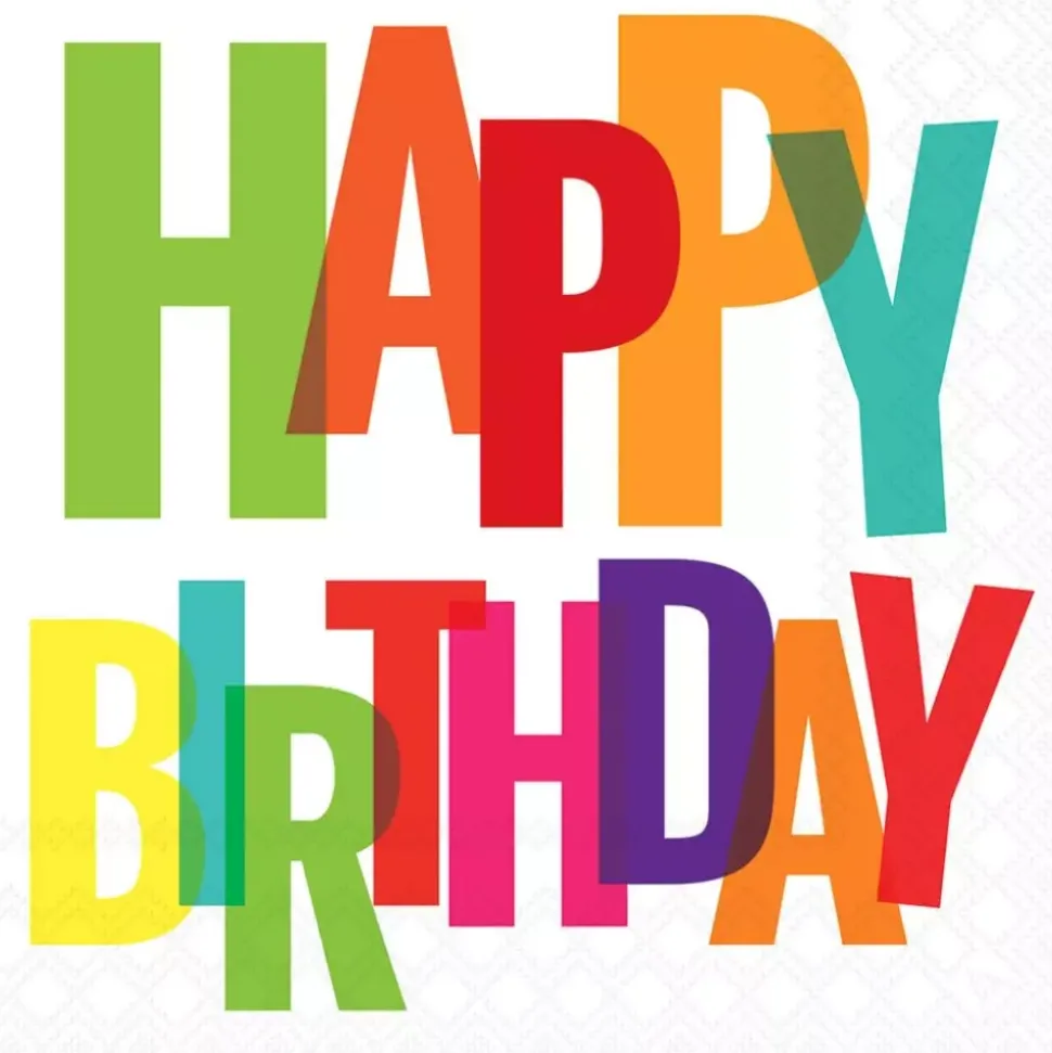 Serviett Lunsj Birthday letters